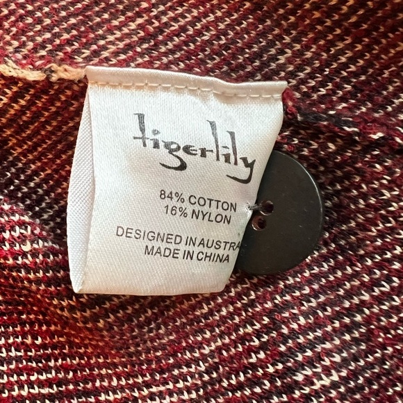 Tigerlily Long Jacquard Knit Duster Cardigan Boho Geometric Pattern Size 2 (XS) - Picture 8 of 11